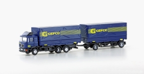 MiNis LC4635 - N - MAN F90 Wechselpritschen-Hängerzug GEFCO